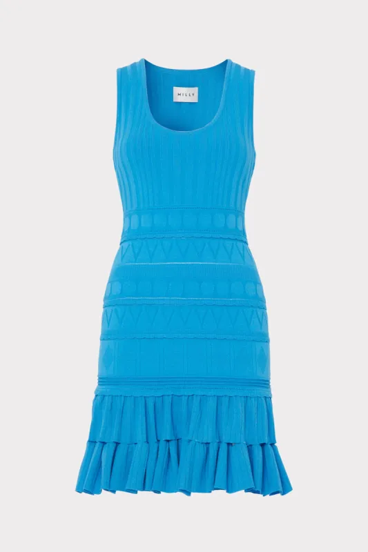 Pepper Knit Ruffle Mini Dress sold by Milly