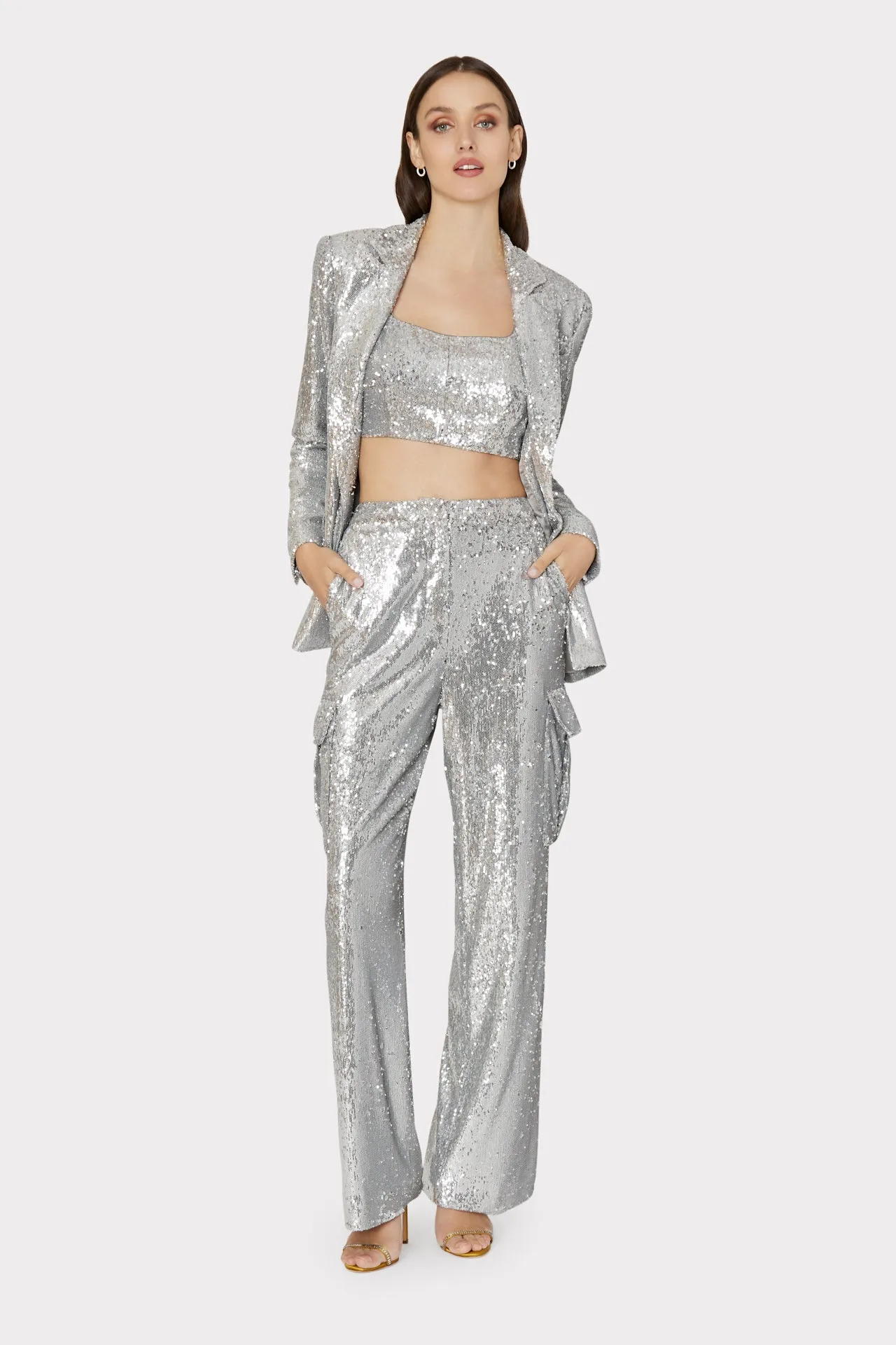 Alexa Sequins Blazer sold by Milly product image thumbnail 2