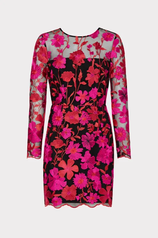Scottie Floral Embroidered Dress sold by Milly
