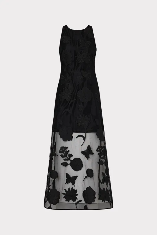 Hannah 3D Butterfly Embroidery Dress sold by Milly
