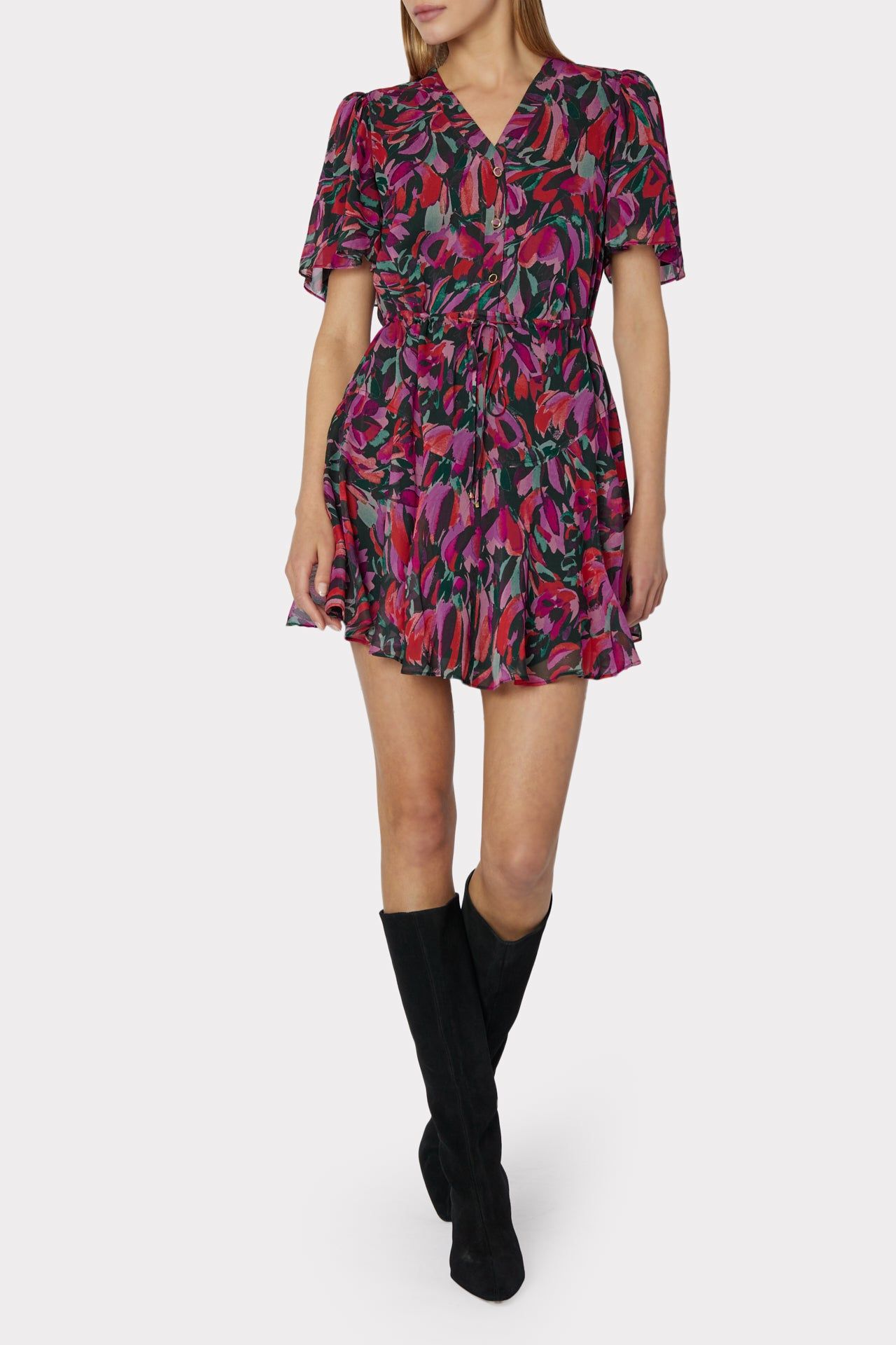 Harlie Tulip Bouquet Print Dress sold by Milly product image thumbnail 2