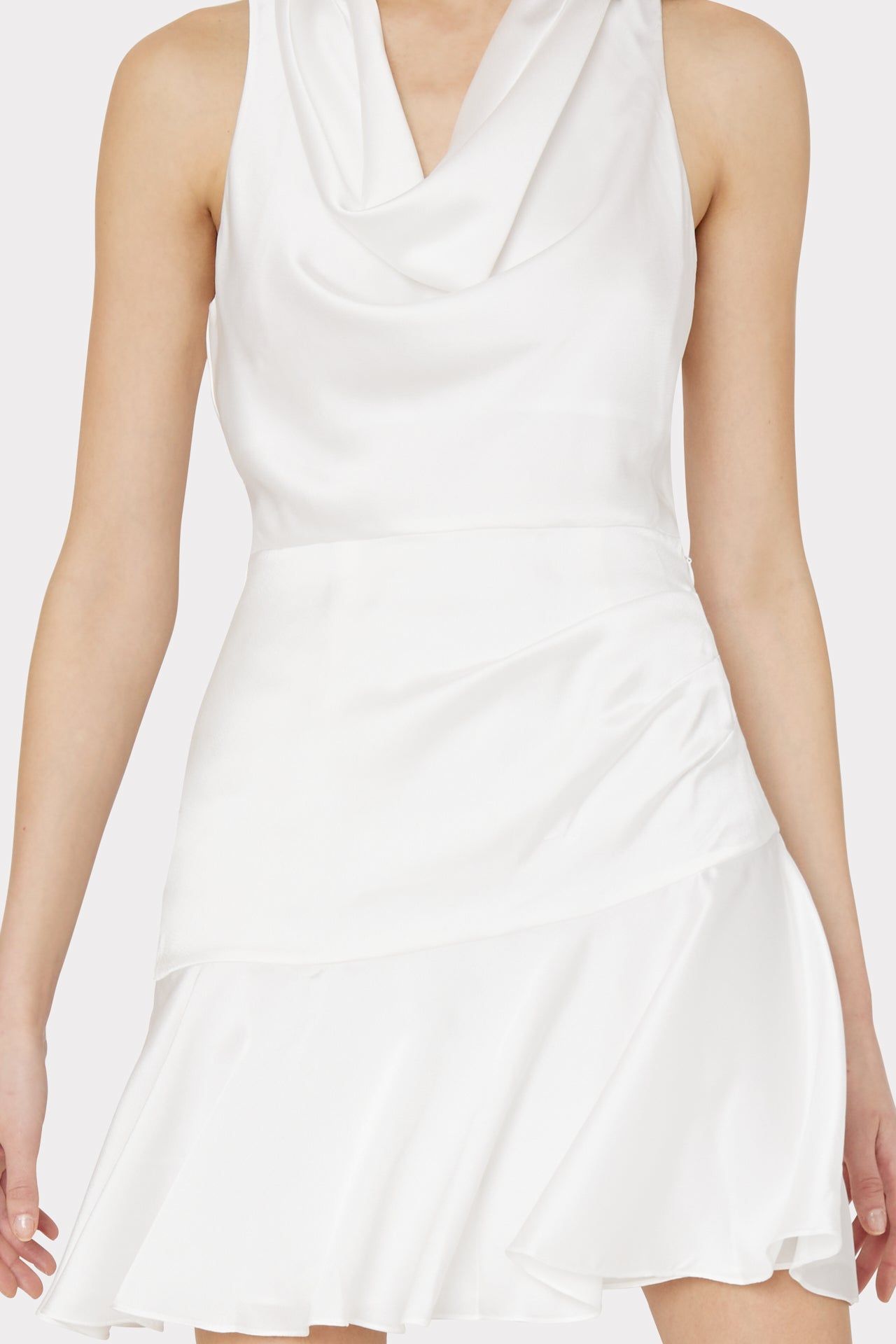 Nia Satin Cowl Dress sold by Milly product image thumbnail 3