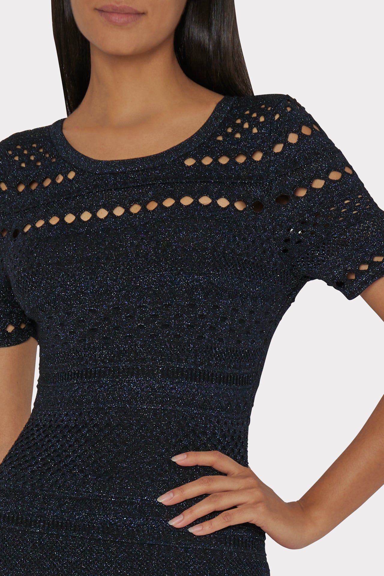 Metallic Pointelle Dress sold by Milly product image thumbnail 3