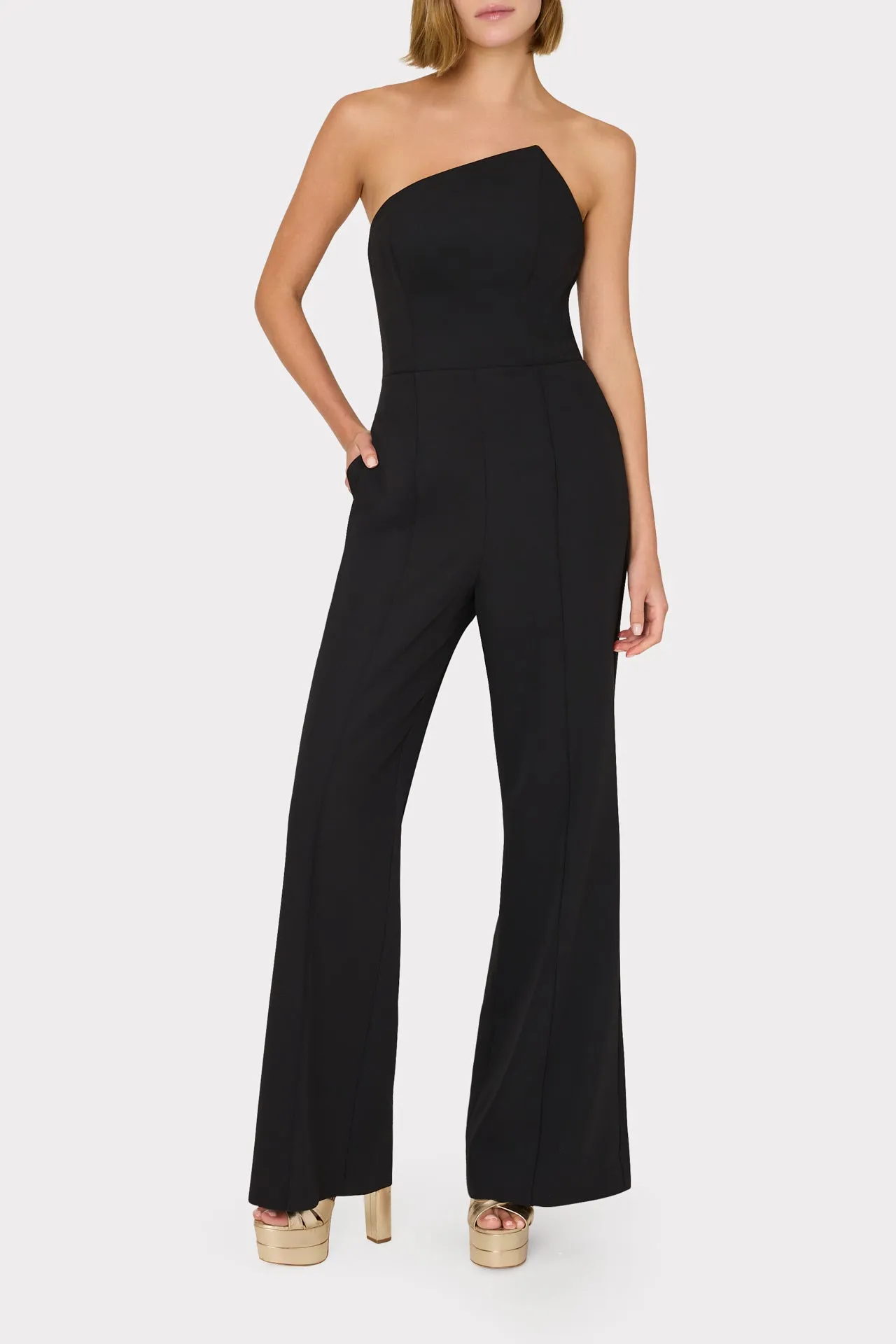 Atlas Cady One Shoulder Jumpsuit sold by Milly product image thumbnail 2