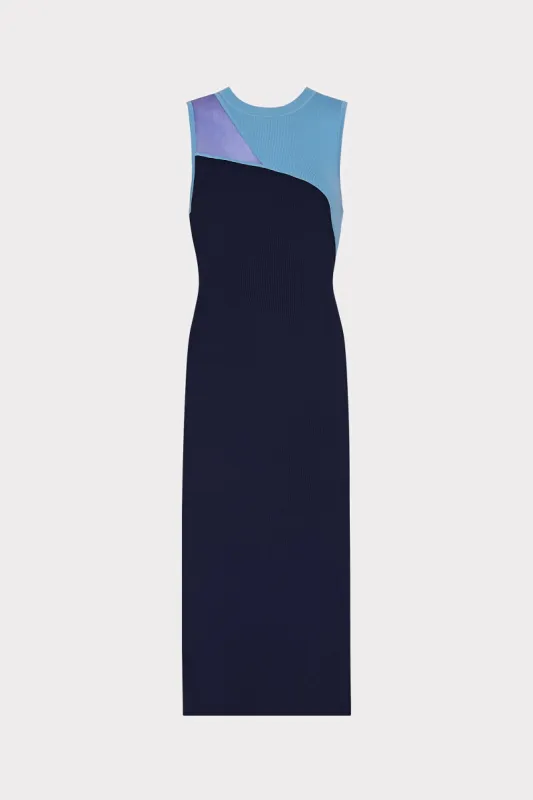 Kyle Color Block Knit Midi Dress sold by Milly