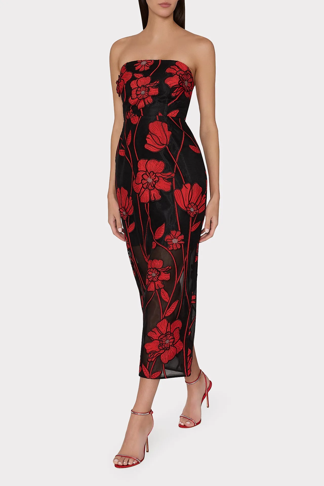 Shiloh Grand Fleur Embroidered Dress sold by Milly product image thumbnail 2