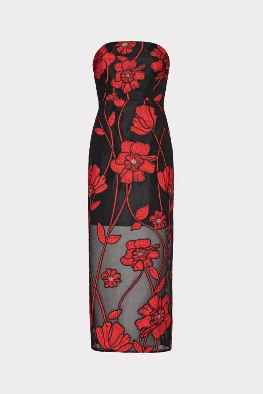 Shiloh Grand Fleur Embroidered Dress sold by Milly