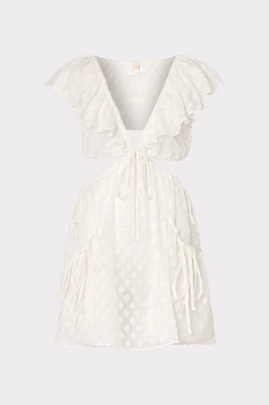 Delilah Diamond Jacquard Voile Coverup Dress sold by Milly