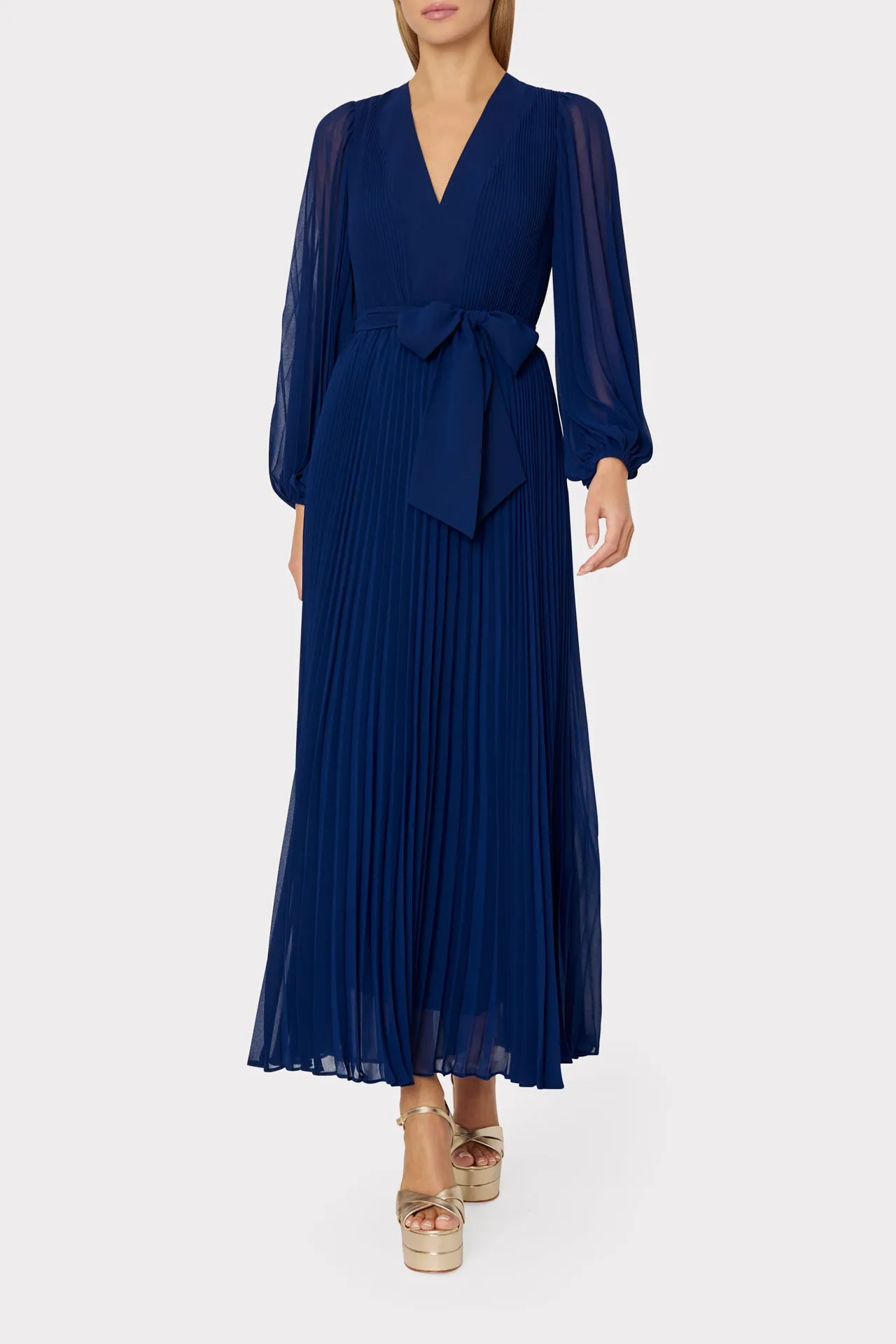 Nadie Pleated Maxi Dress sold by Milly product image thumbnail 2