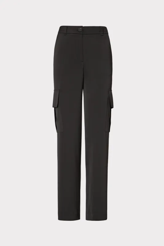 Skye Satin Cargo Pants sold by Milly