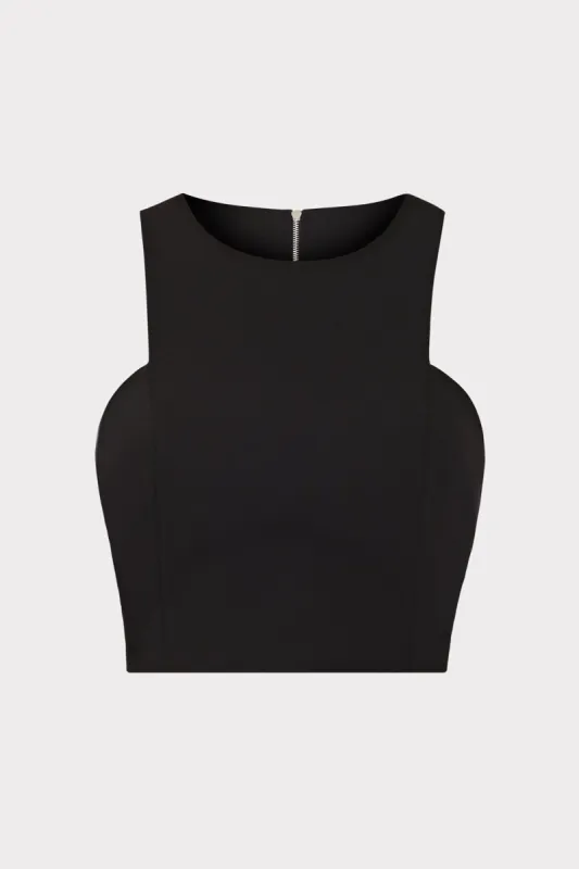 Cady Sleeveless Crop Top sold by Milly