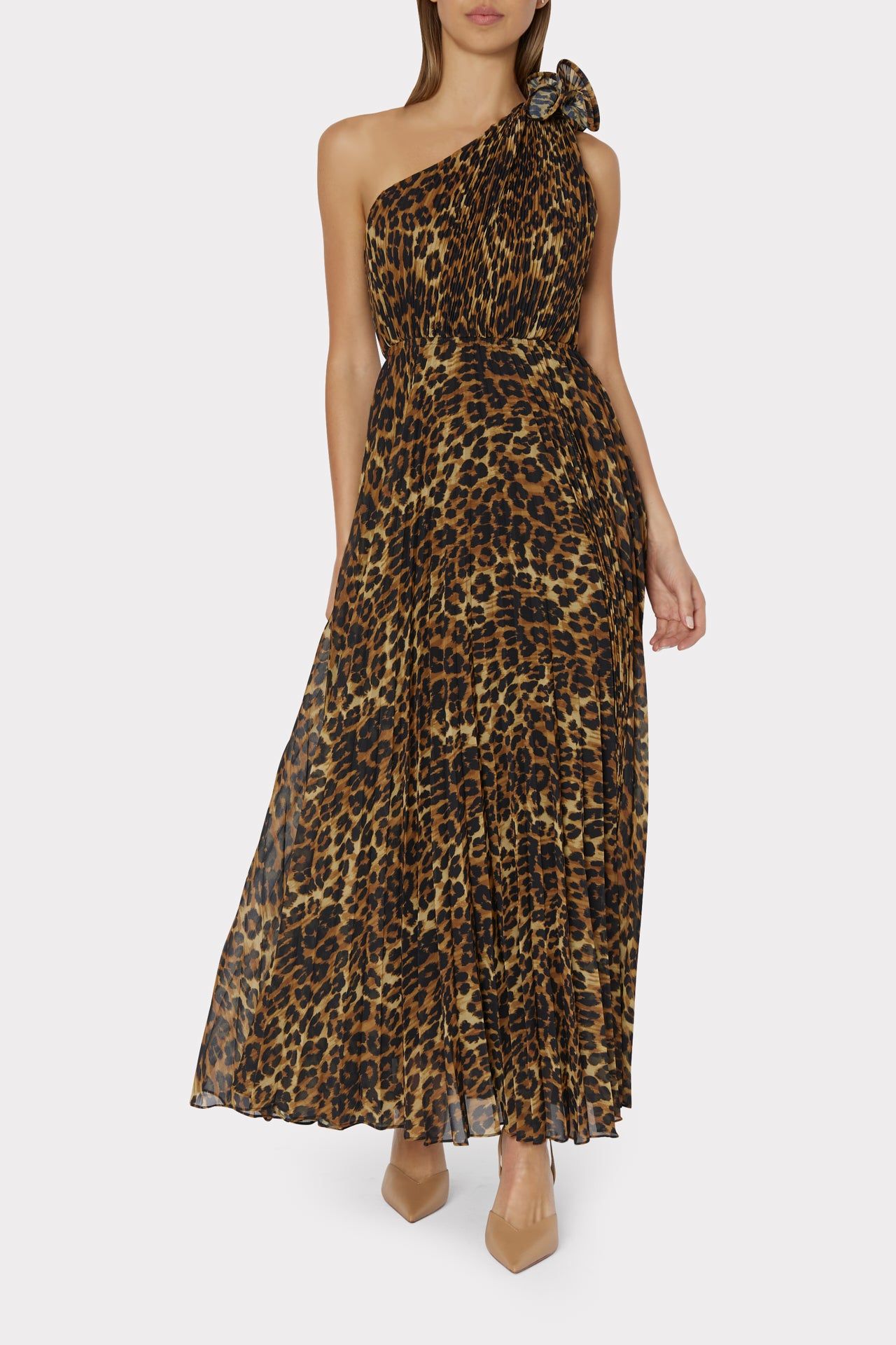 Gina Leopard Pleated Dress sold by Milly product image thumbnail 2
