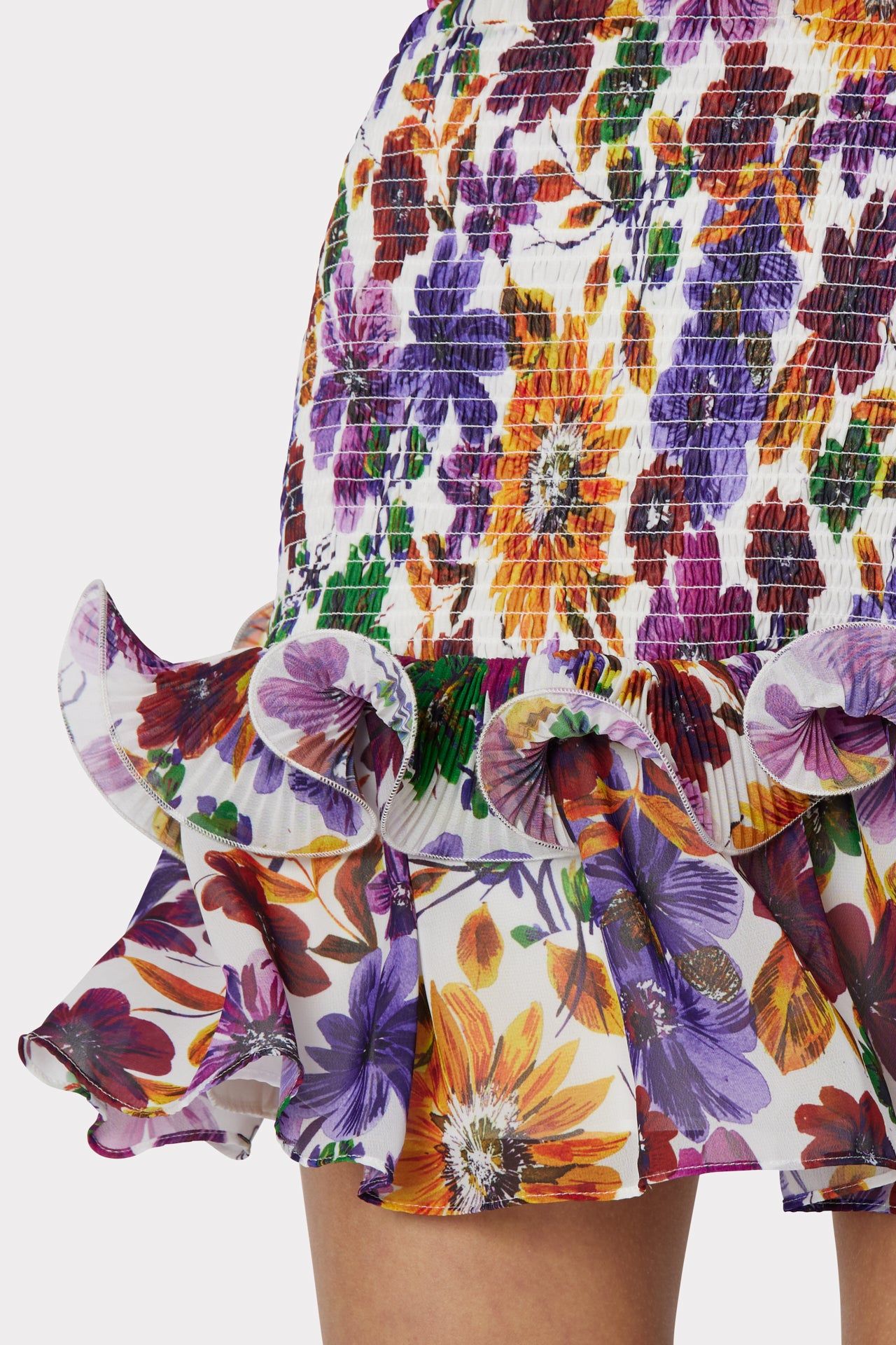 Gema Wildflower Garden Print Mini Skirt sold by Milly product image thumbnail 3