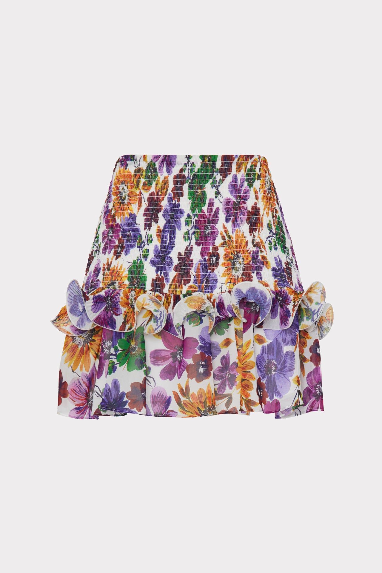 Gema Wildflower Garden Print Mini Skirt sold by Milly product image thumbnail 4