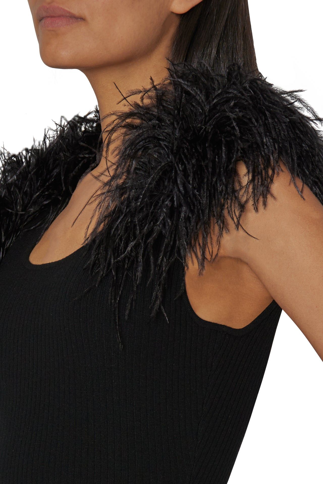 Feather Shoulder Mini Dress sold by Milly product image thumbnail 3