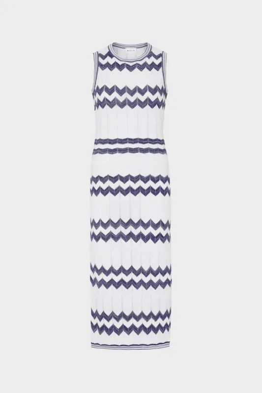 Oversized Zig Zag Midi Dress sold by Milly