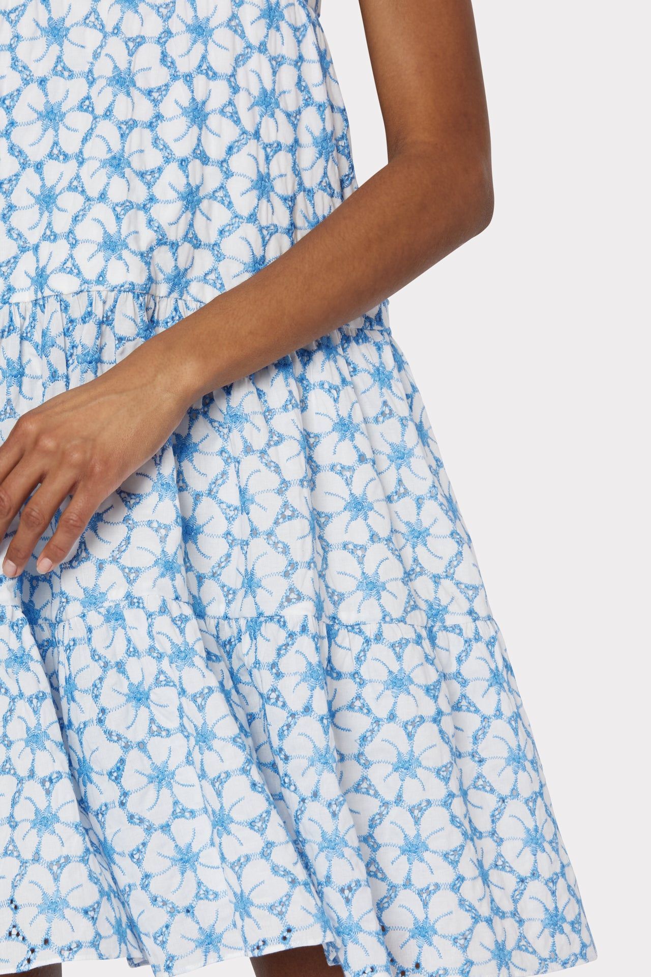 Evelyn Cotton Embroidered Dress sold by Milly product image thumbnail 3