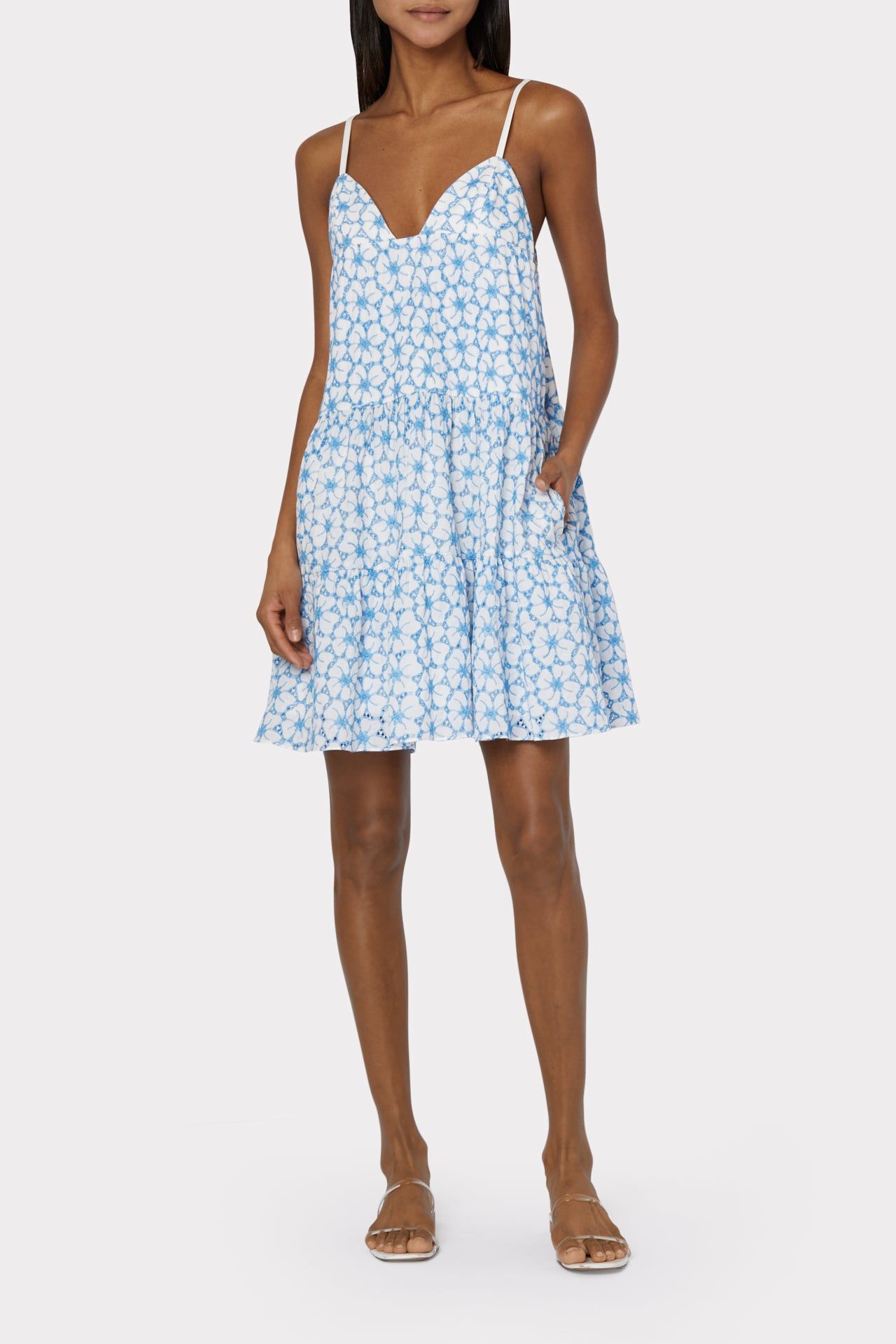 Evelyn Cotton Embroidered Dress sold by Milly product image thumbnail 2