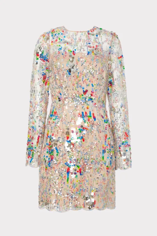 Leona Multi Color Sequins Dress sold by Milly