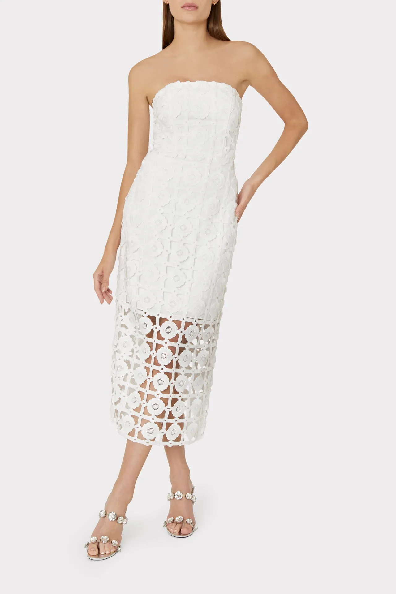 Kait Tile Lace Dress sold by Milly product image thumbnail 2