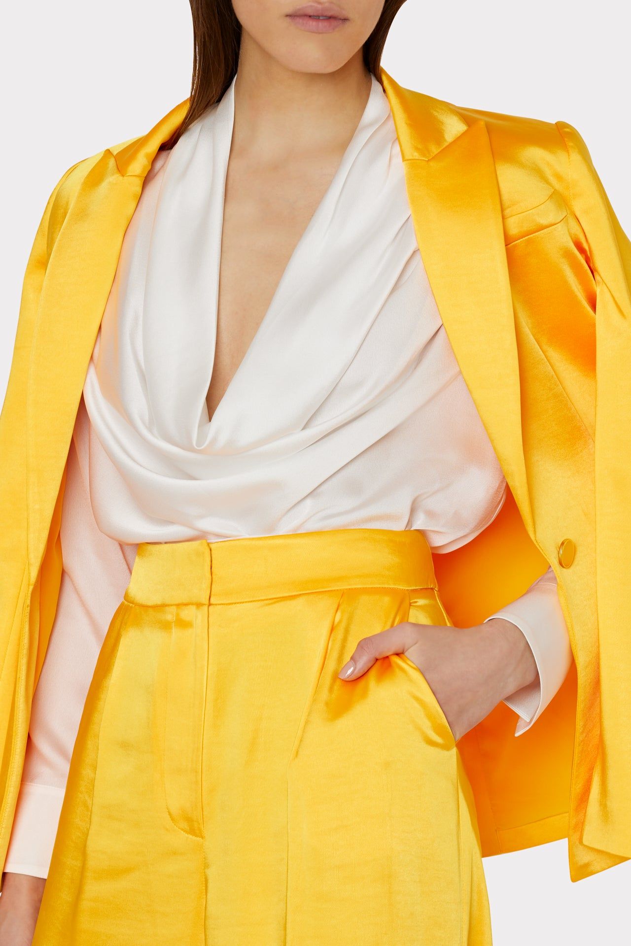 Noelani Satin Cady Pants sold by Milly product image thumbnail 3