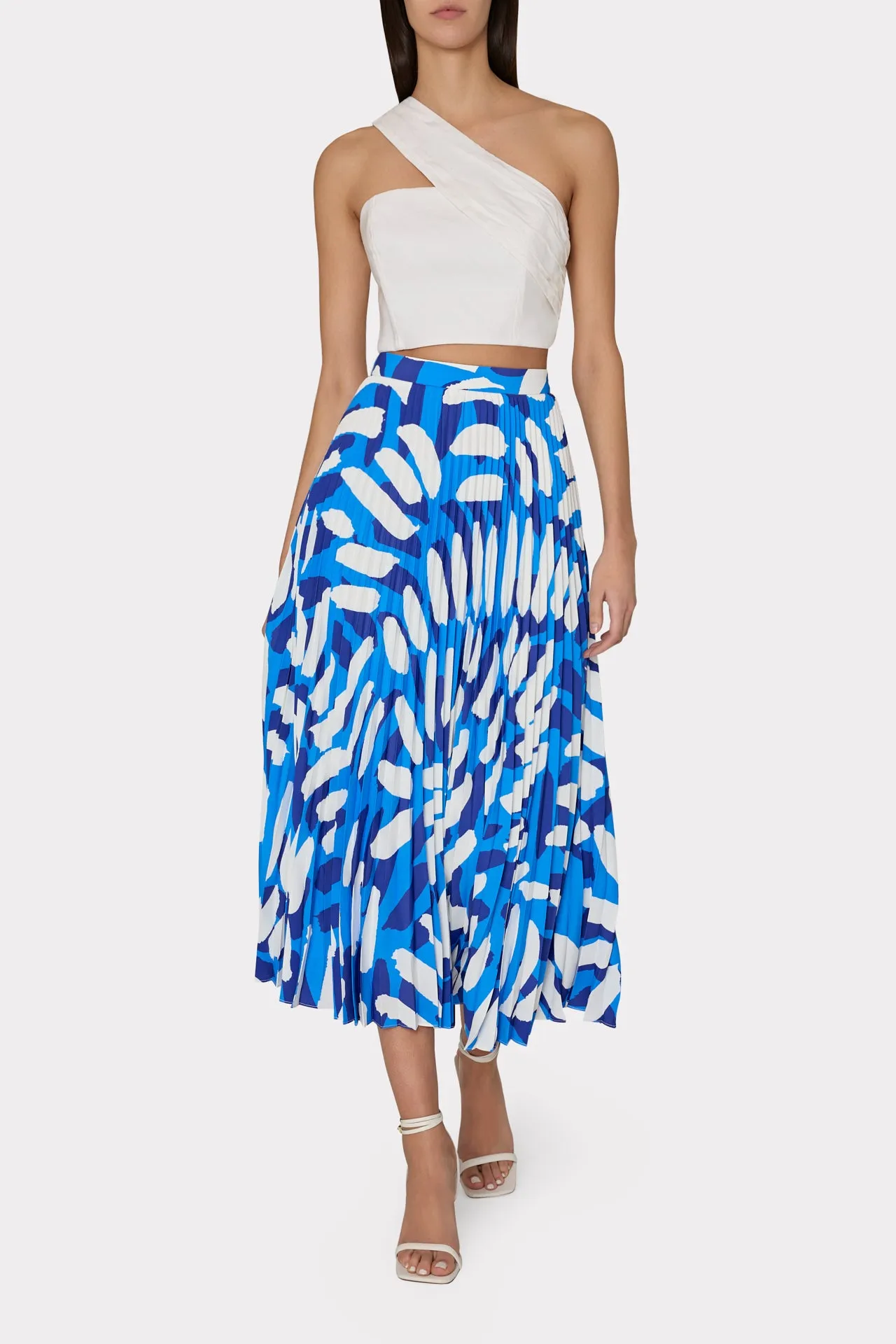 Otha Brushstroke Pleated Skirt sold by Milly product image thumbnail 2