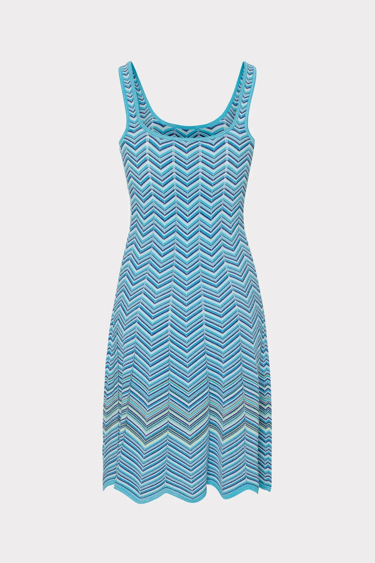 Zig Zag Flare Knit Mini Dress sold by Milly product image thumbnail 4