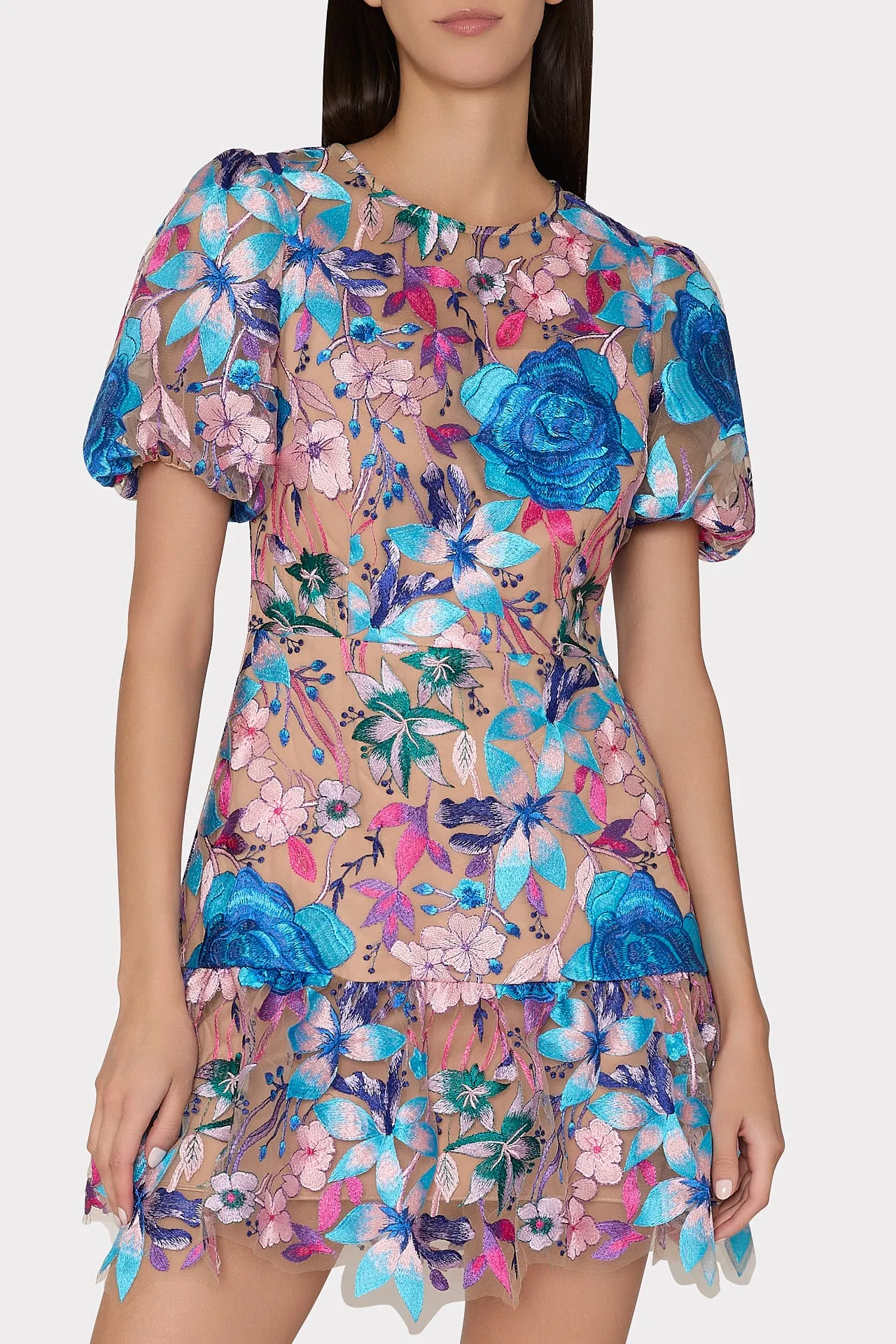 Yasmin Fall Floral Embroidered Dress sold by Milly product image thumbnail 4