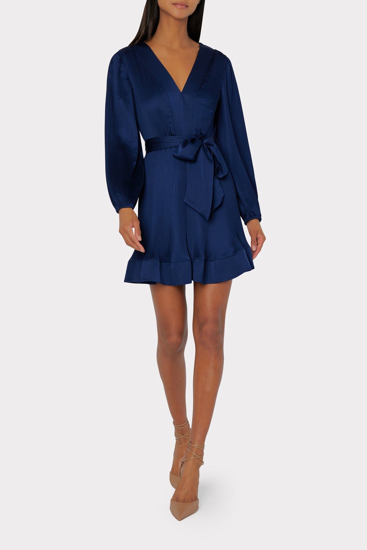 Liv Satin Pleated Dress sold by Milly product image thumbnail 2