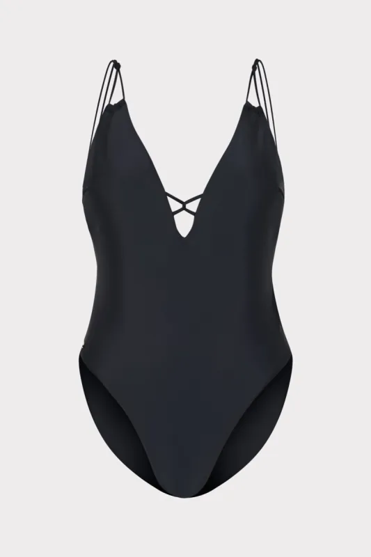 Solid Carvico Vita Deep V One Piece sold by Milly