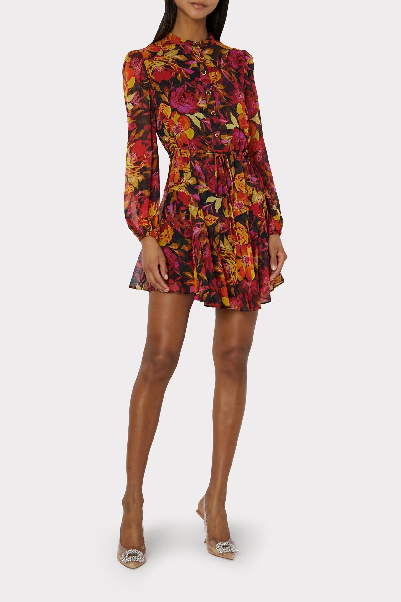 Reina Fall Foliage Print Dress sold by Milly product image thumbnail 2