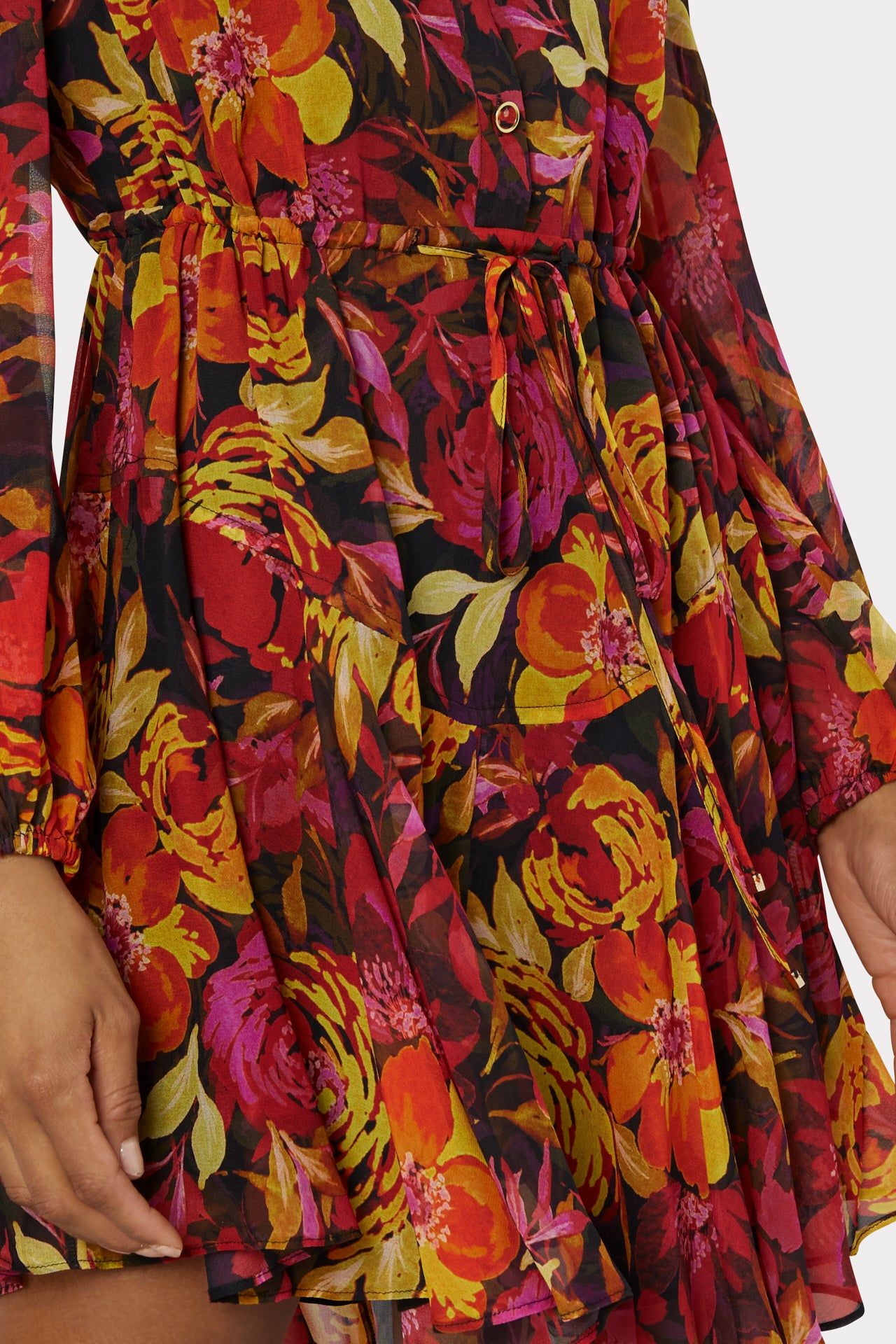 Reina Fall Foliage Print Dress sold by Milly product image thumbnail 3