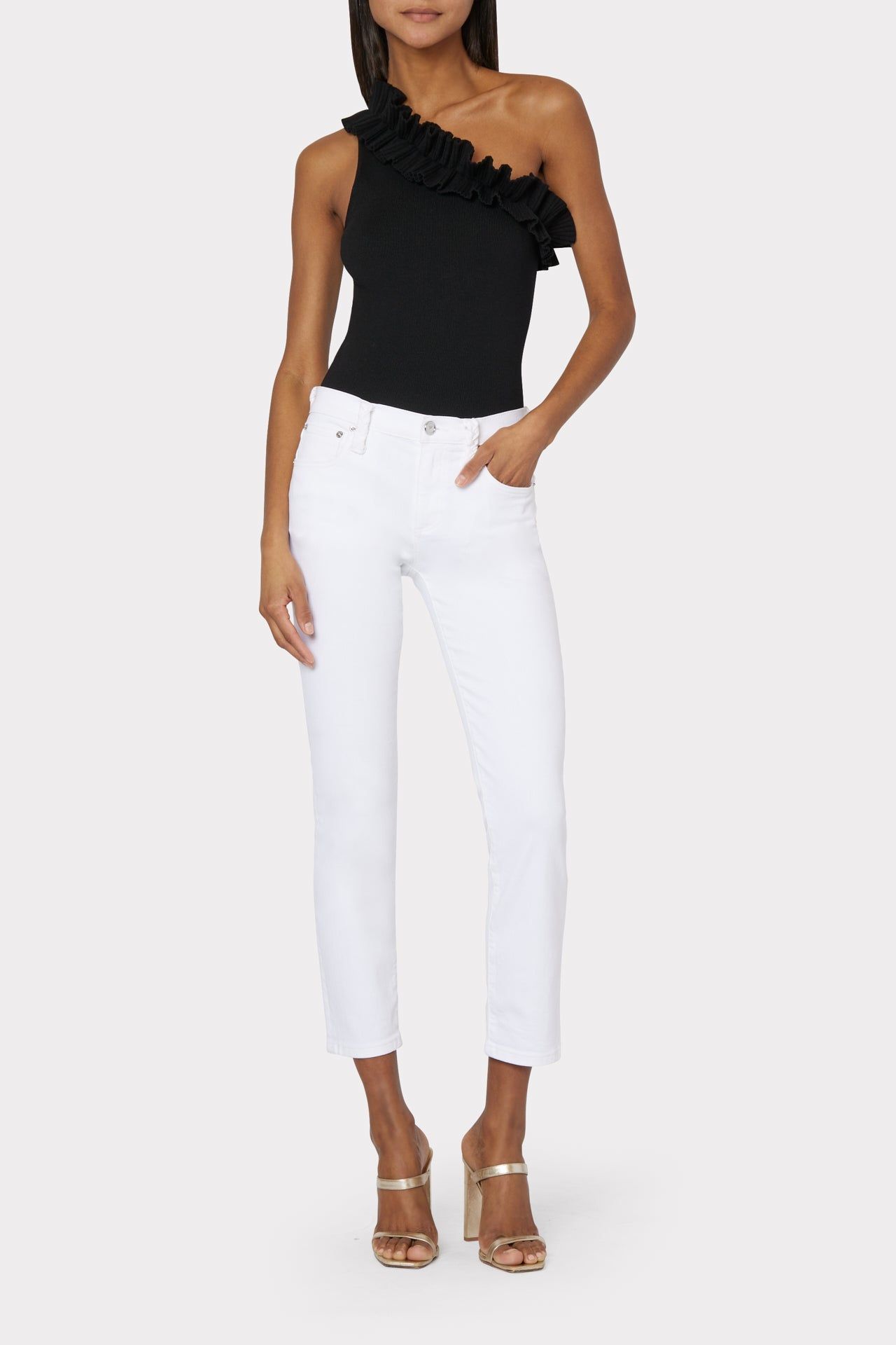 Ruffle One Shoulder Top sold by Milly product image thumbnail 2