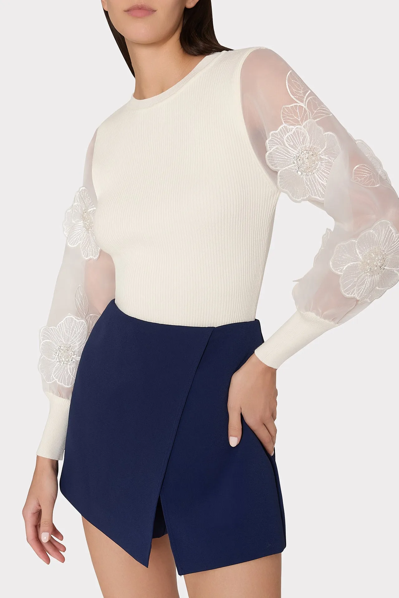 Evalyn Crepe Skort sold by Milly product image thumbnail 3