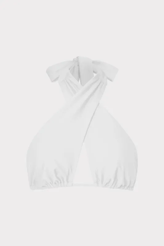 Melissa Wrap Halter Bikini Top sold by Milly