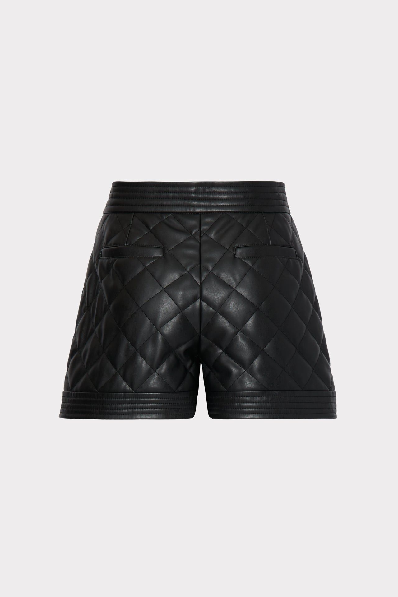 Heather Quilted Vegan Leather Shorts sold by Milly product image thumbnail 4