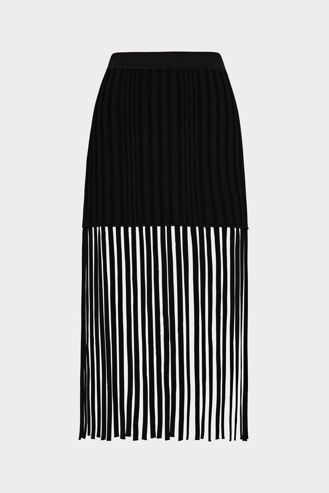 Rib Fringe Midi Skirt sold by Milly