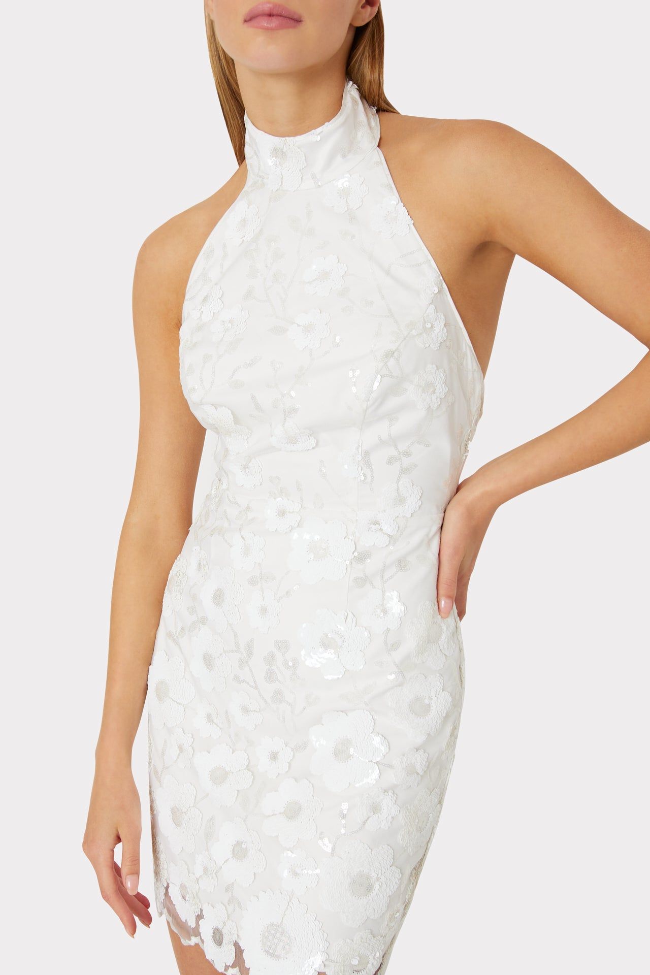 Harriet Floral Cascading Sequins Dress sold by Milly product image thumbnail 3