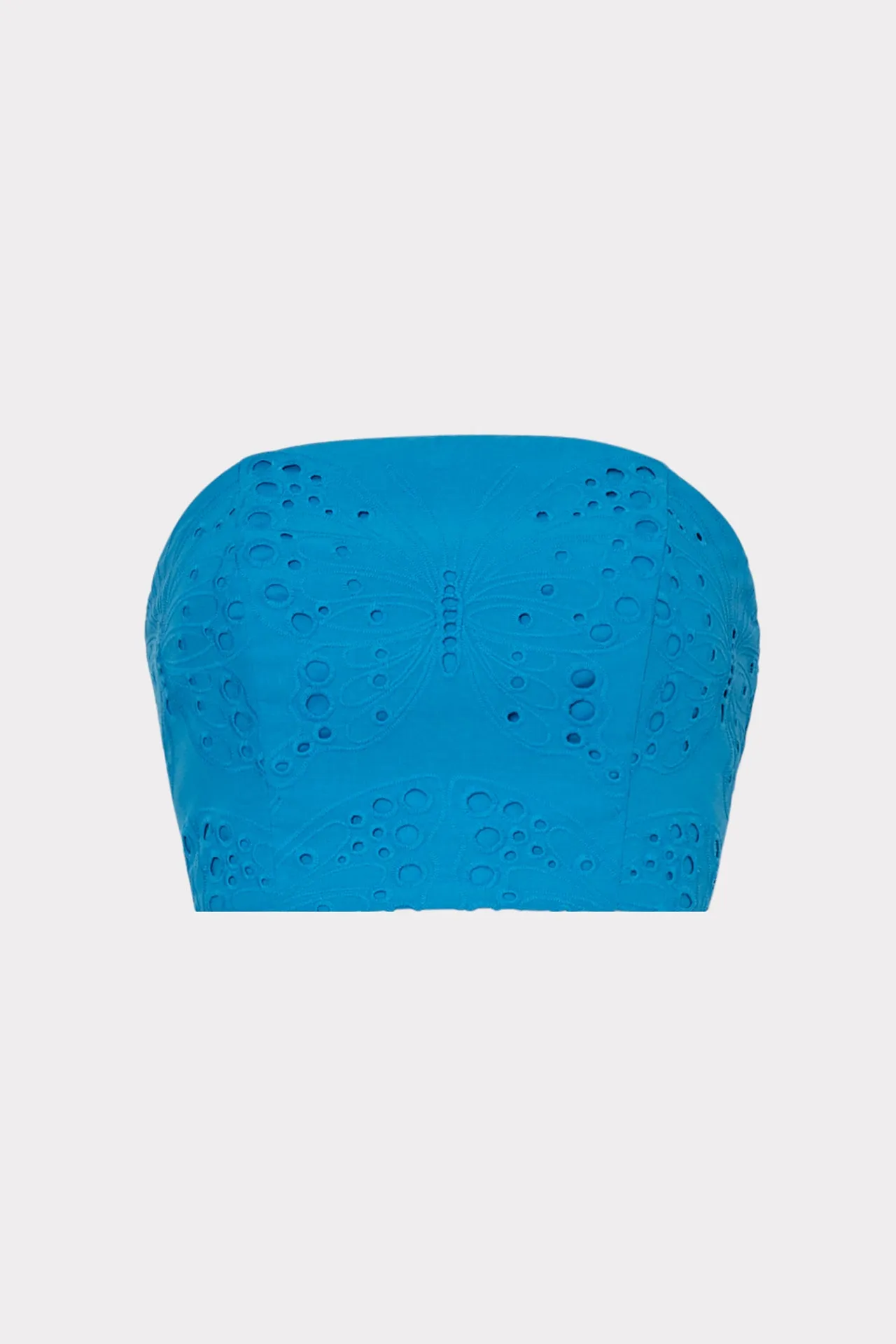 Butterfly Eyelet Strapless Crop Top sold by Milly