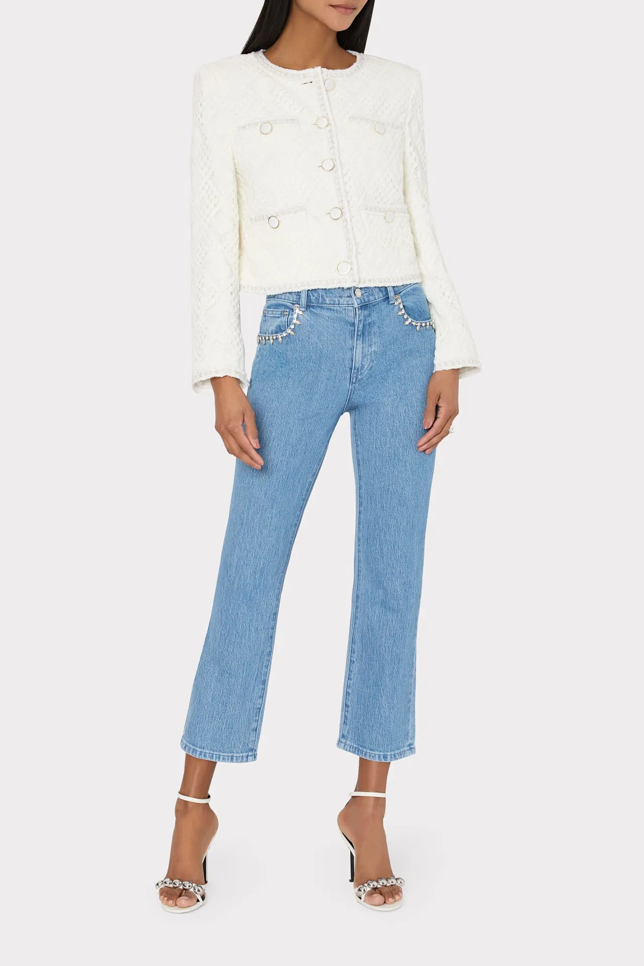 Hali Crystal Embellished Jeans sold by Milly product image thumbnail 2