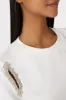 Avril Crystal Trim Tee sold by Milly