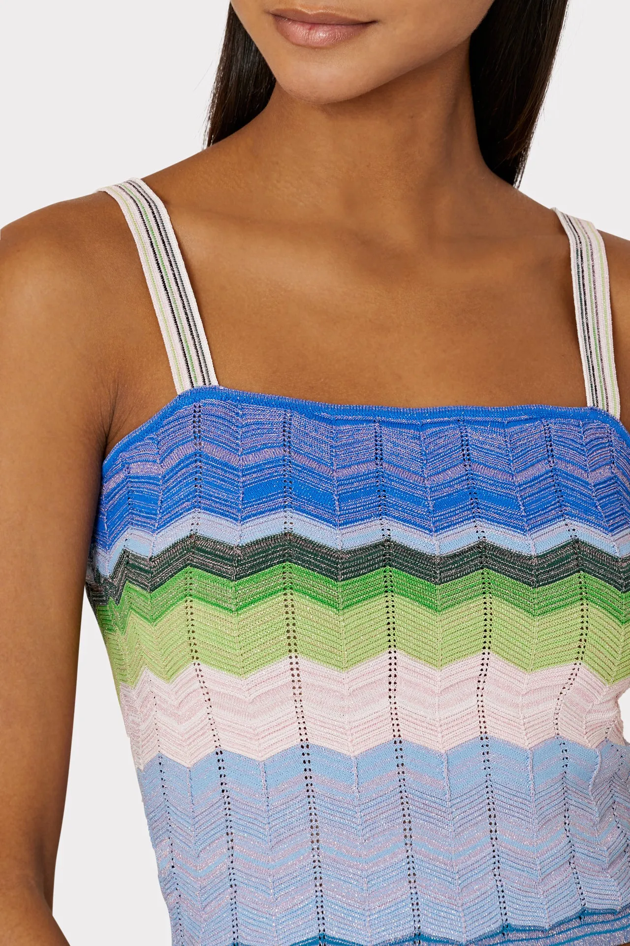 Zig Zag Stitch Cropped Tank sold by Milly product image thumbnail 3