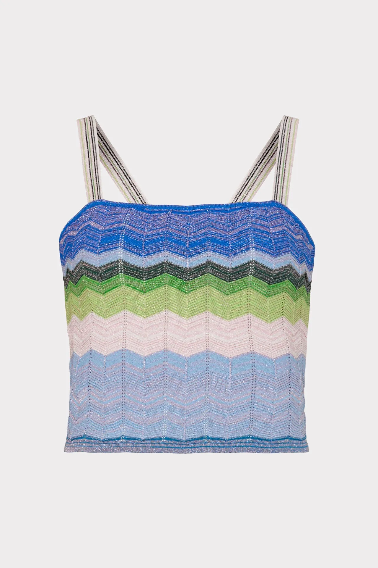 Zig Zag Stitch Cropped Tank sold by Milly