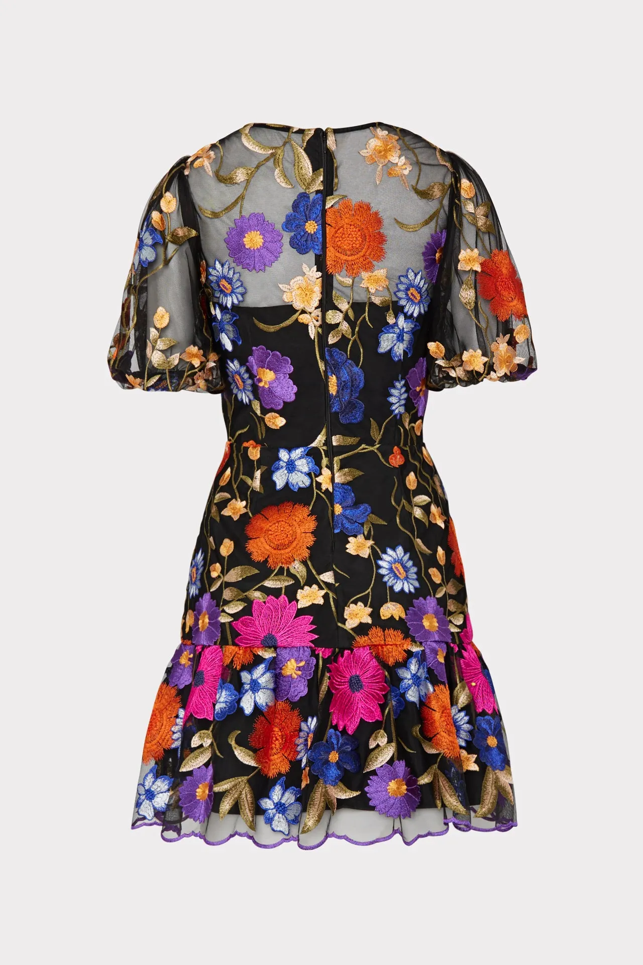 Yasmin Fall Foliage Embroidery Dress sold by Milly product image thumbnail 4