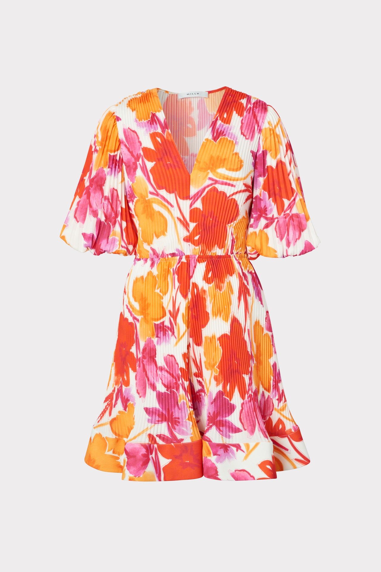 Elle Paper Peony Pleated Dress sold by Milly