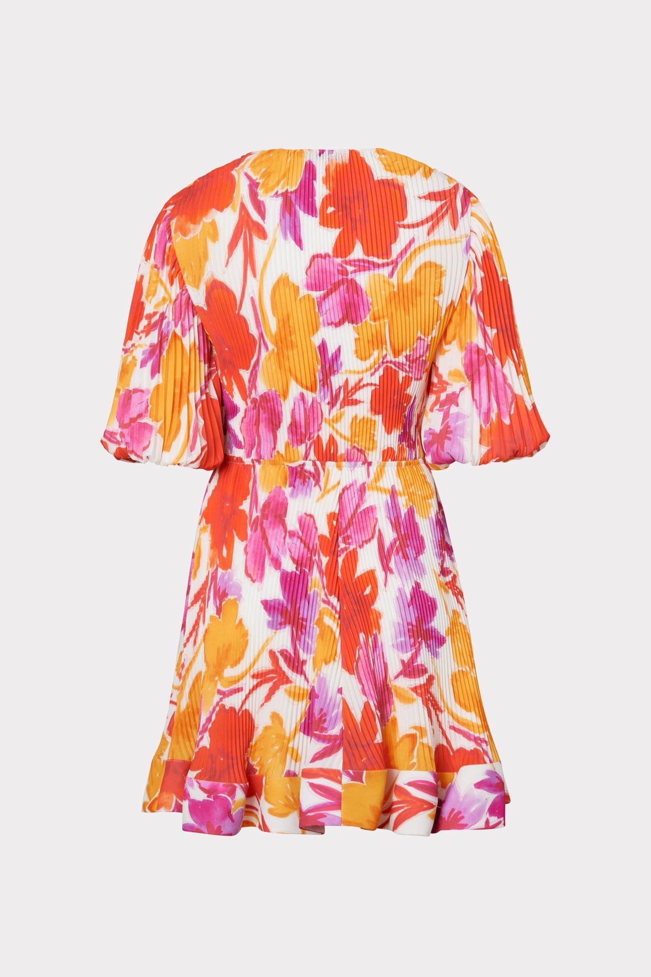 Elle Paper Peony Pleated Dress sold by Milly product image thumbnail 4