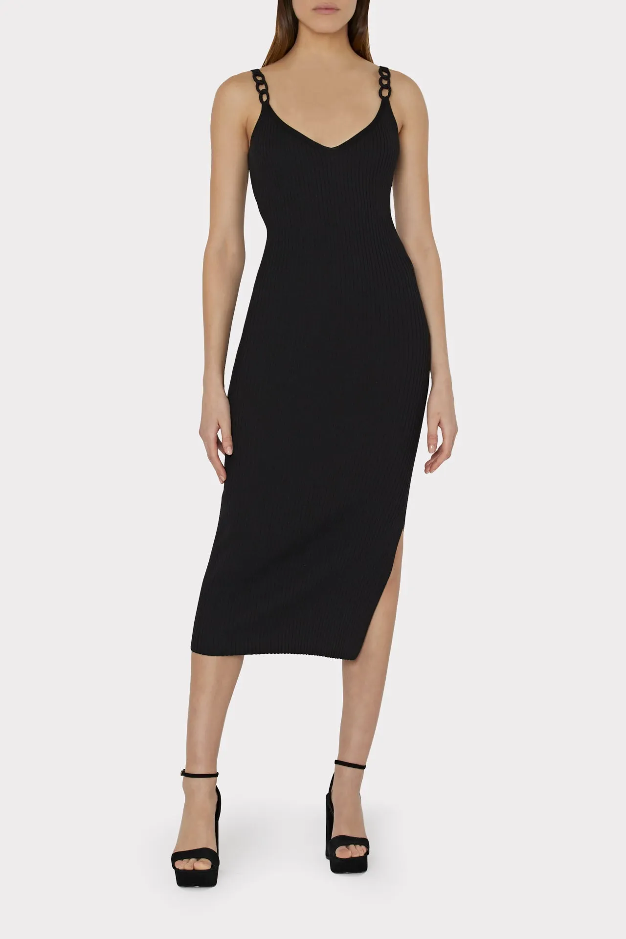 Knit Chain Strap Midi Dress sold by Milly product image thumbnail 2