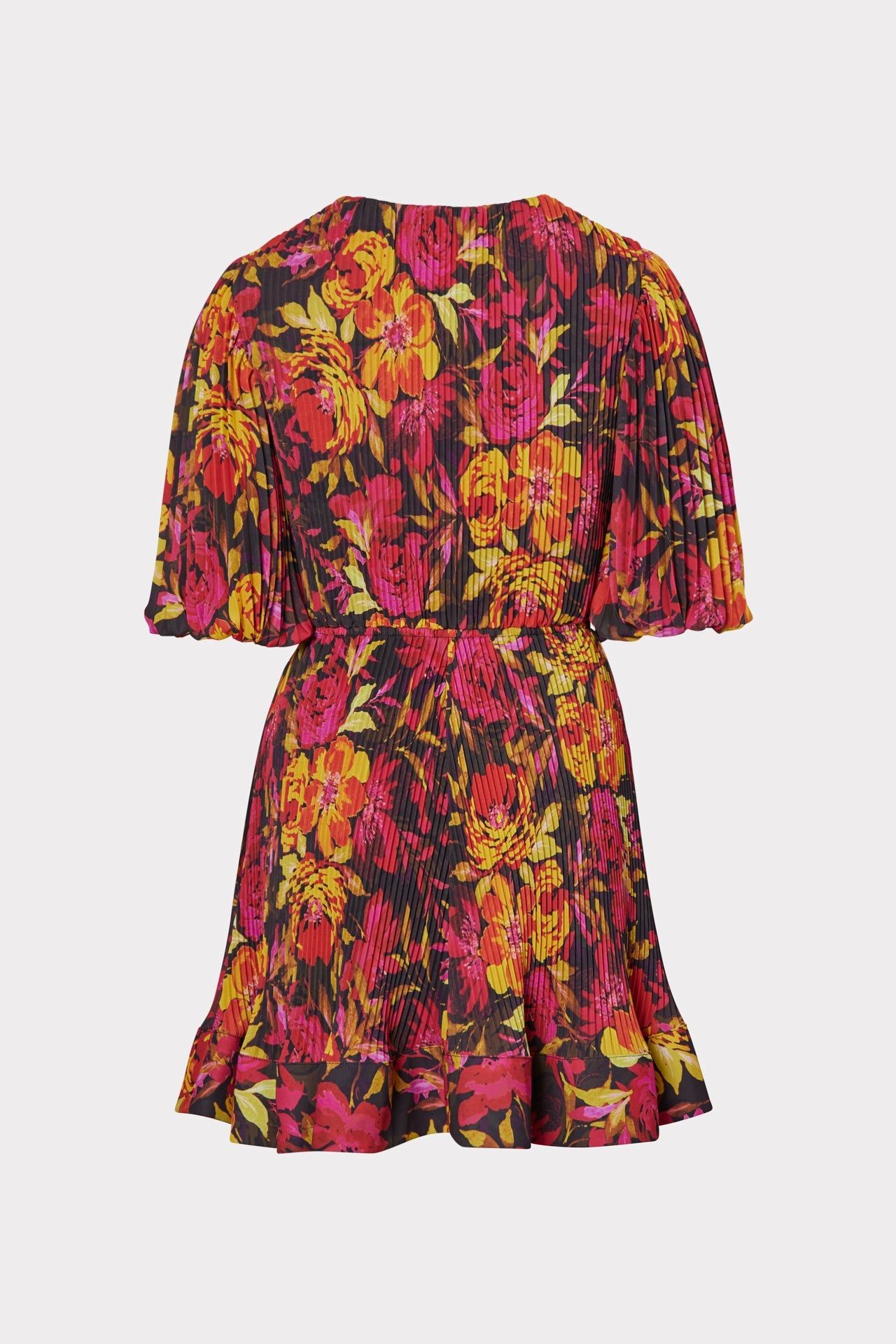 Elle Pleated Print Dress sold by Milly product image thumbnail 4