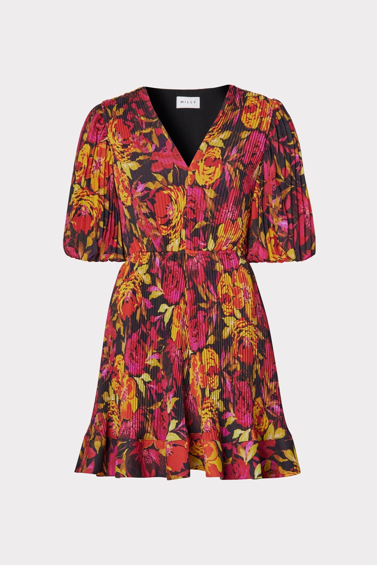 Elle Pleated Print Dress sold by Milly