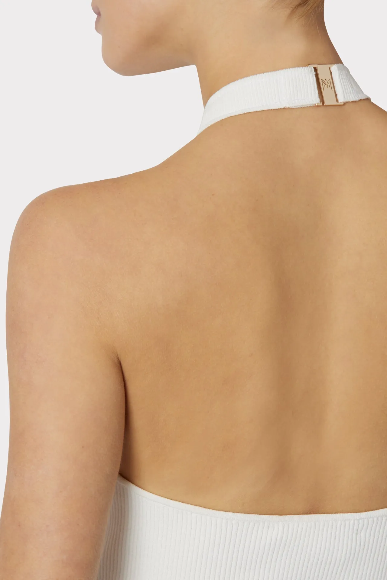 Metal Neck Trim Halter Top sold by Milly product image thumbnail 3